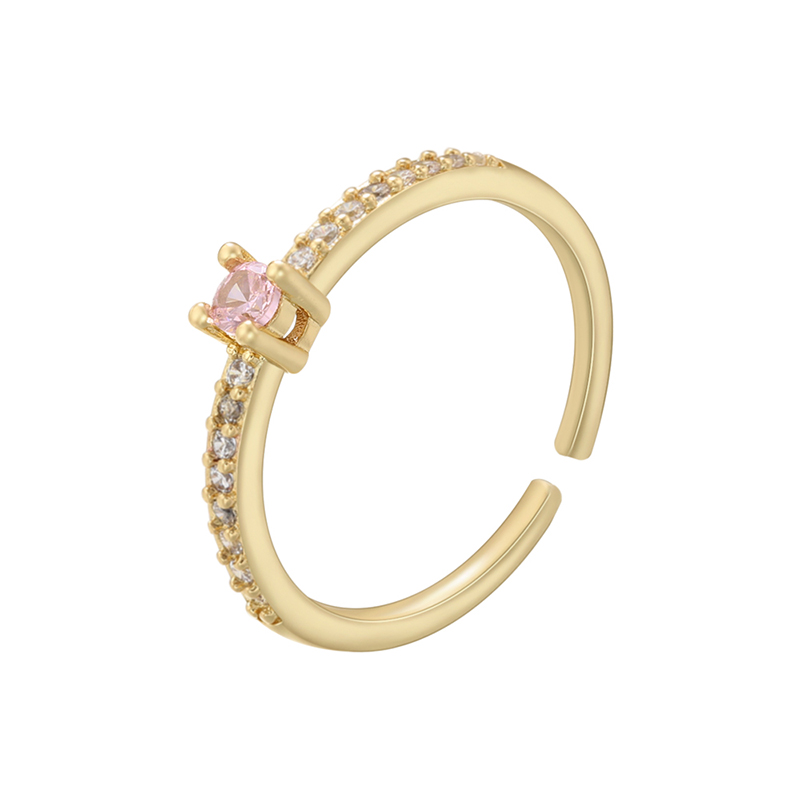 Elegant Luxurious Star Copper Plating Inlay Zircon 18k Gold Plated Open Rings display picture 21