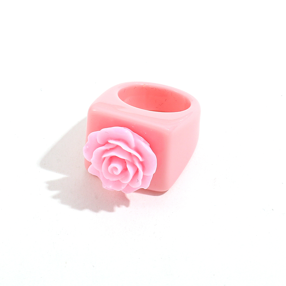 Cute Sweet Flower Resin Women's Rings display picture 3