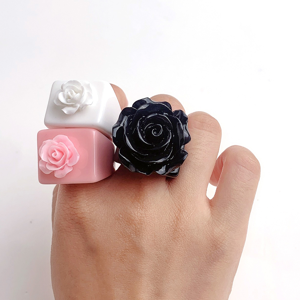 Cute Sweet Flower Resin Women's Rings display picture 18