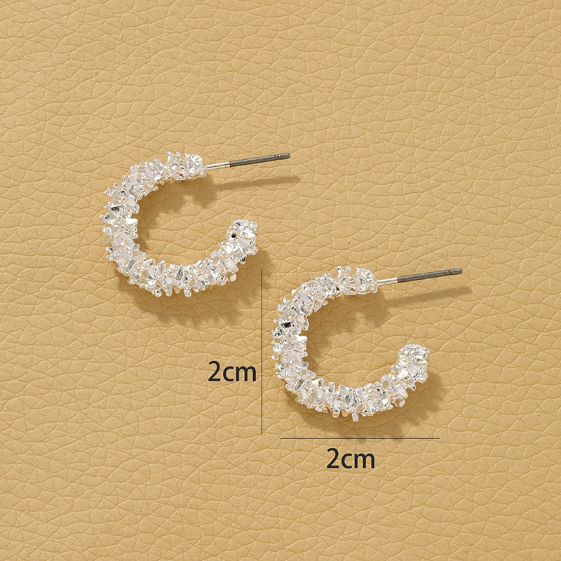1 Pair Ig Style C Shape Plating Alloy Ear Studs display picture 8