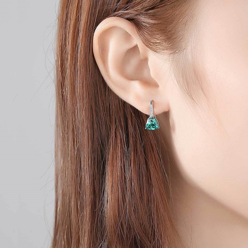 1 Pair Simple Style Geometric Inlay Alloy Artificial Crystal Rhinestones Earrings display picture 3