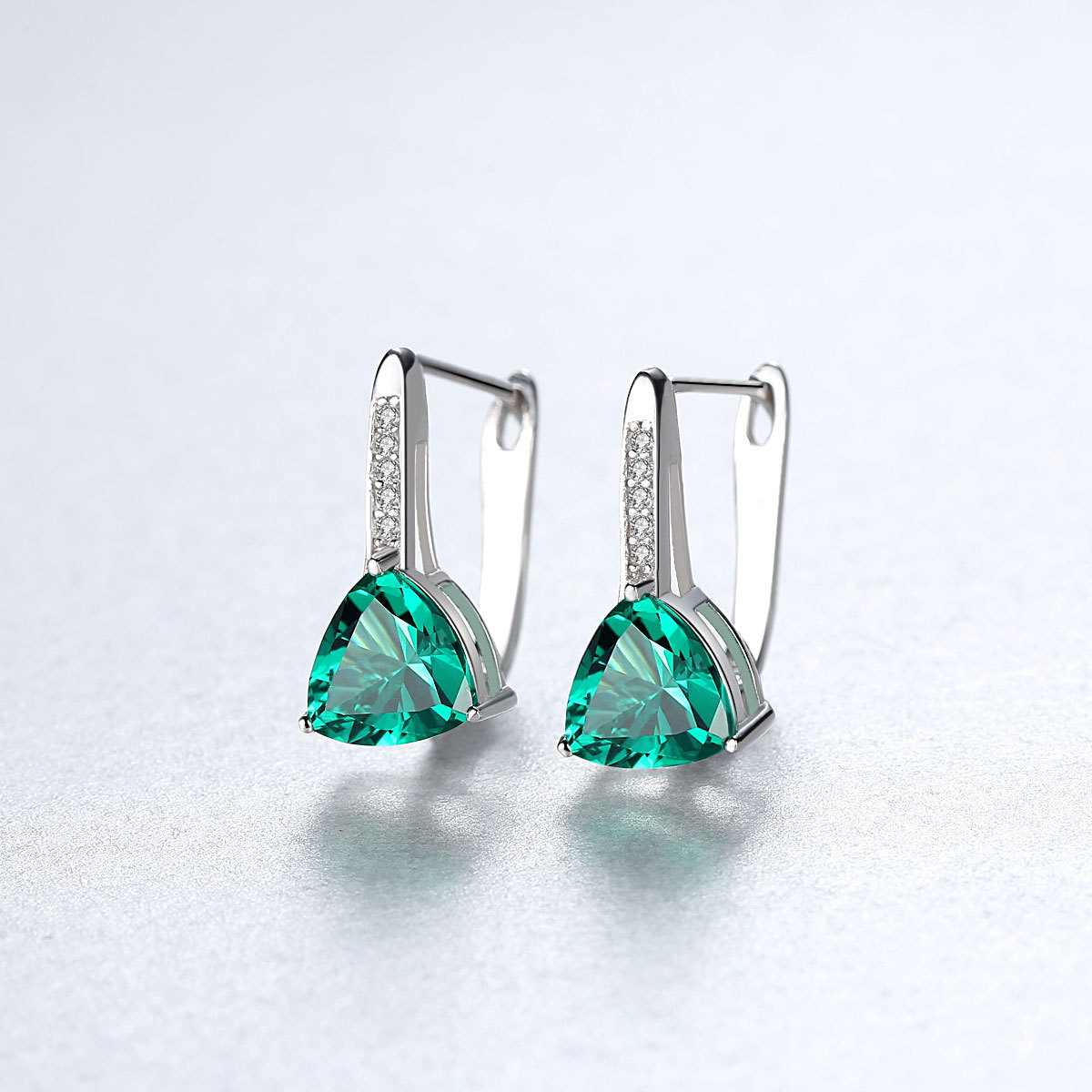 1 Pair Simple Style Geometric Inlay Alloy Artificial Crystal Rhinestones Earrings display picture 2