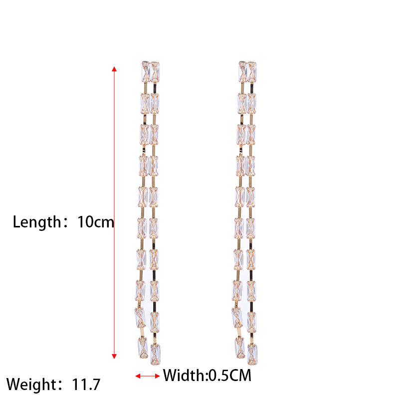 1 Pair Casual Classic Style Tassel Plating Inlay Rhinestone Rhinestones Gold Plated Silver Plated Drop Earrings display picture 1