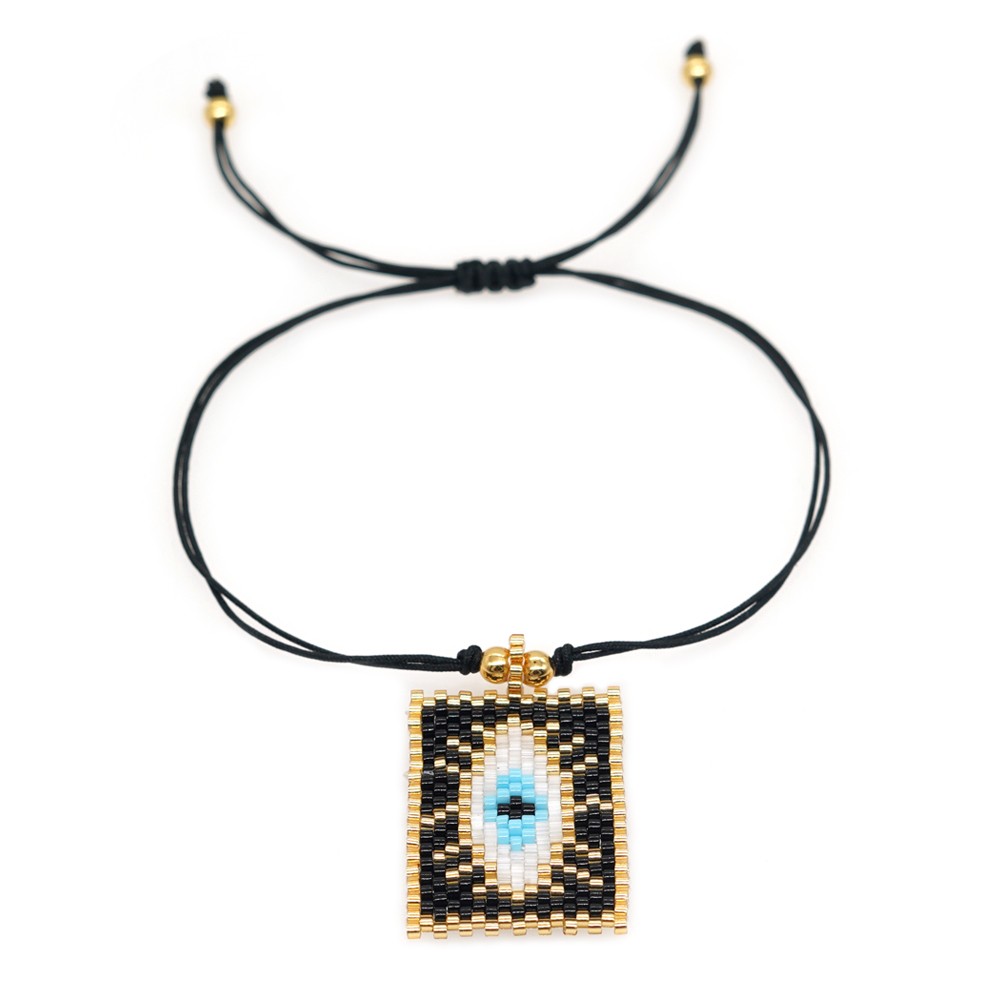 Ethnic Style Devil's Eye Glass Rope Beaded Knitting Unisex Bracelets display picture 31