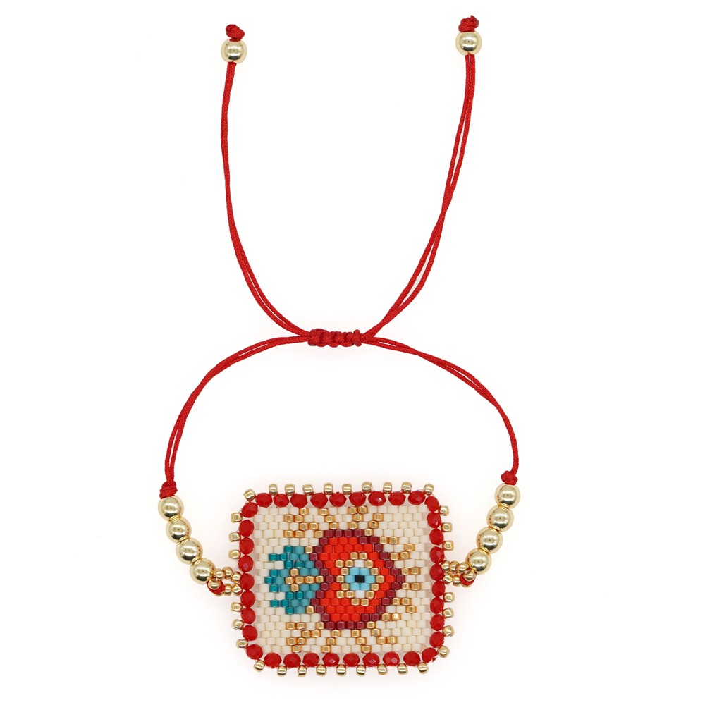 Ethnic Style Devil's Eye Glass Rope Beaded Knitting Unisex Bracelets display picture 16
