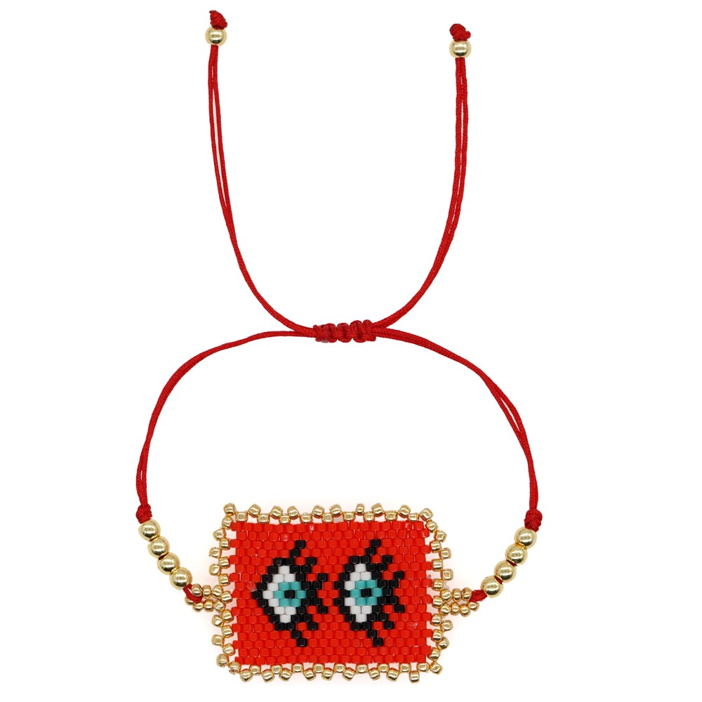 Ethnic Style Devil's Eye Glass Rope Beaded Knitting Unisex Bracelets display picture 18