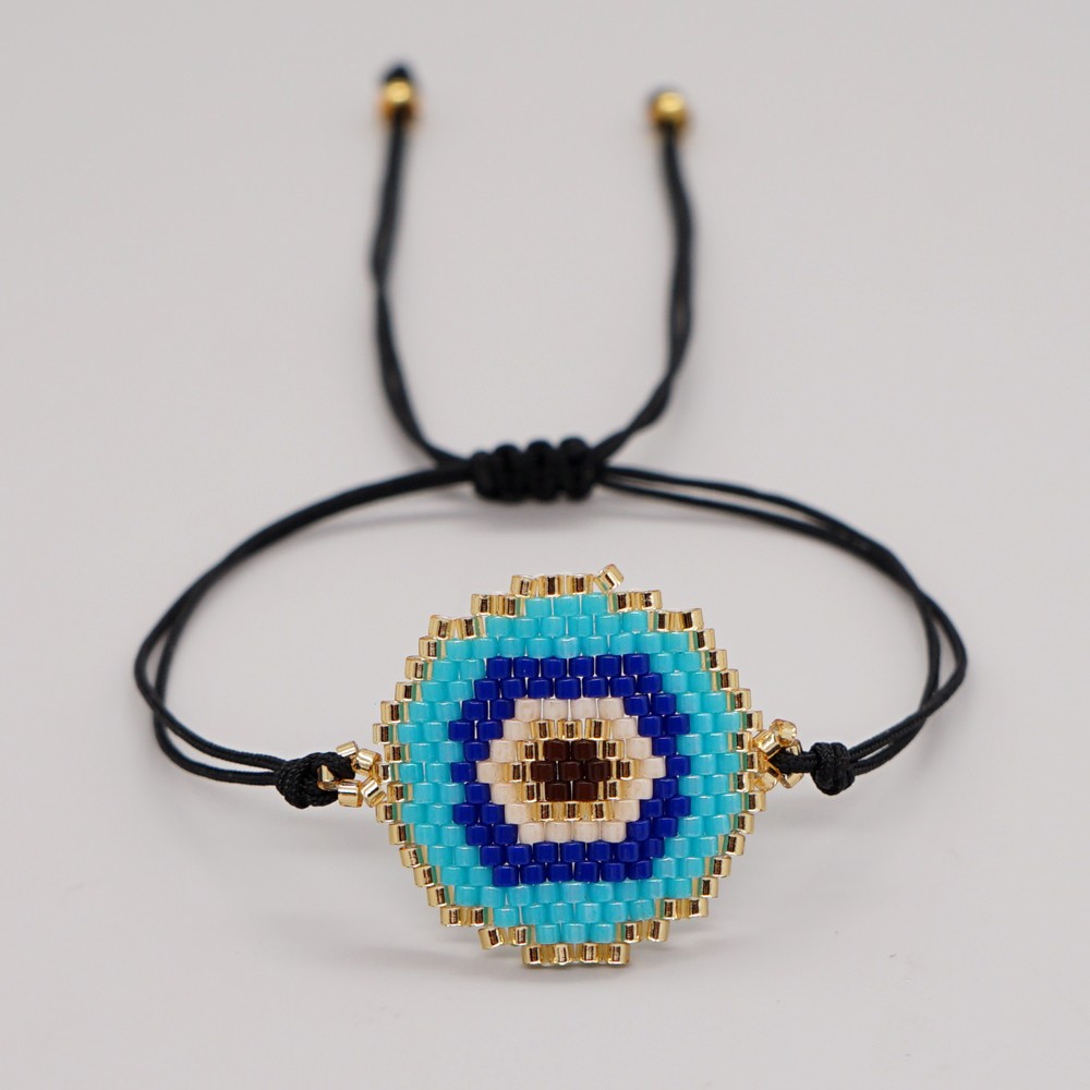 Ethnic Style Devil's Eye Glass Rope Beaded Knitting Unisex Bracelets display picture 24