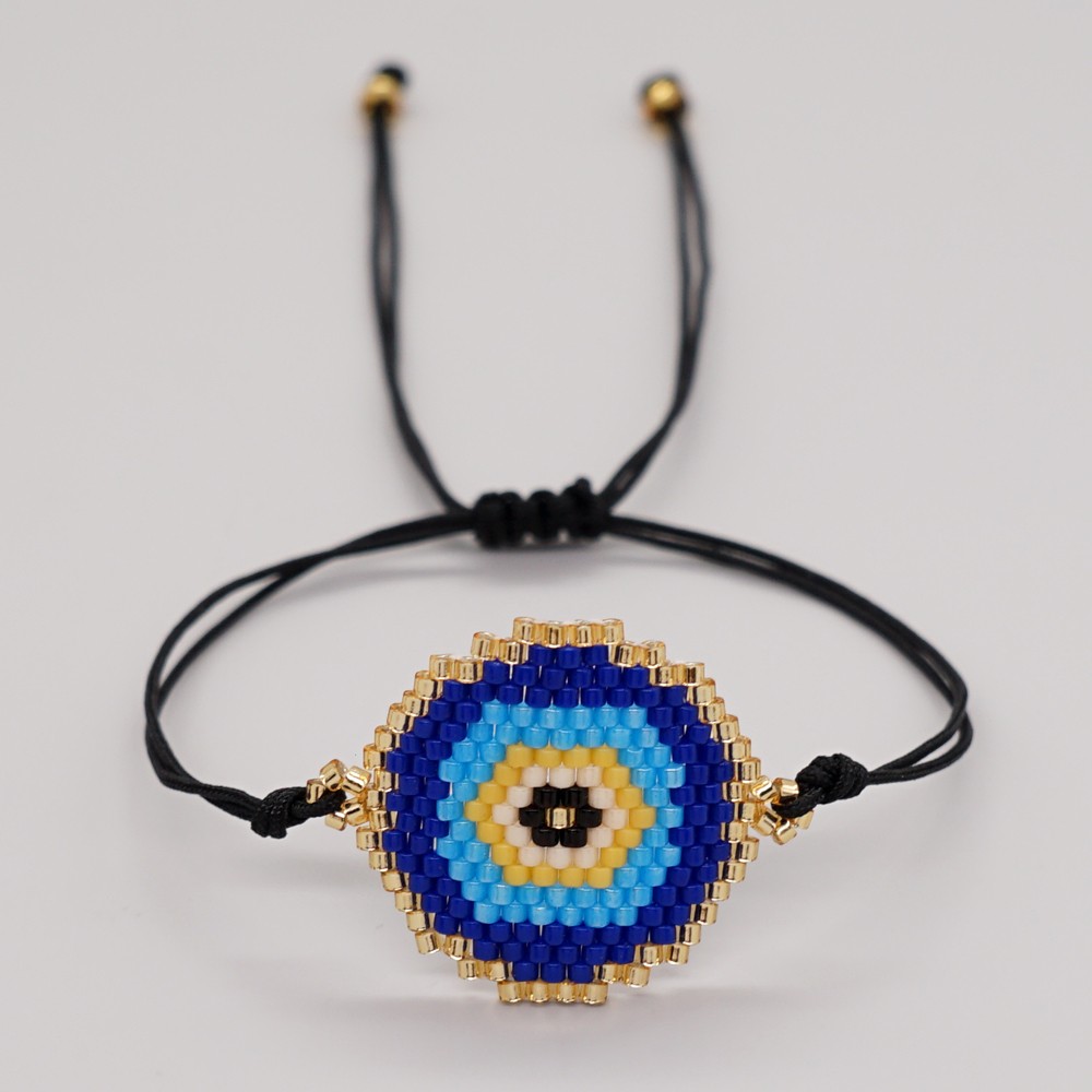Ethnic Style Devil's Eye Glass Rope Beaded Knitting Unisex Bracelets display picture 28