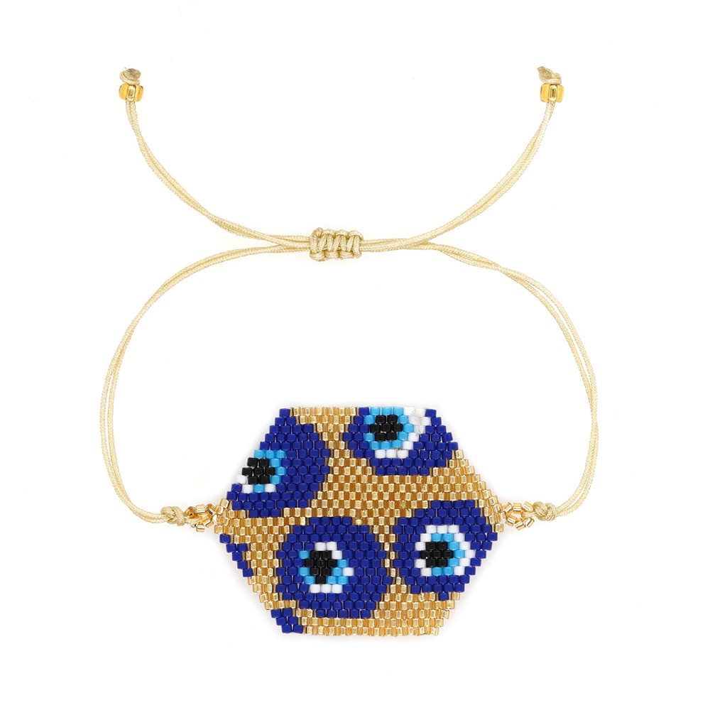 Ethnic Style Devil's Eye Glass Rope Beaded Knitting Unisex Bracelets display picture 29