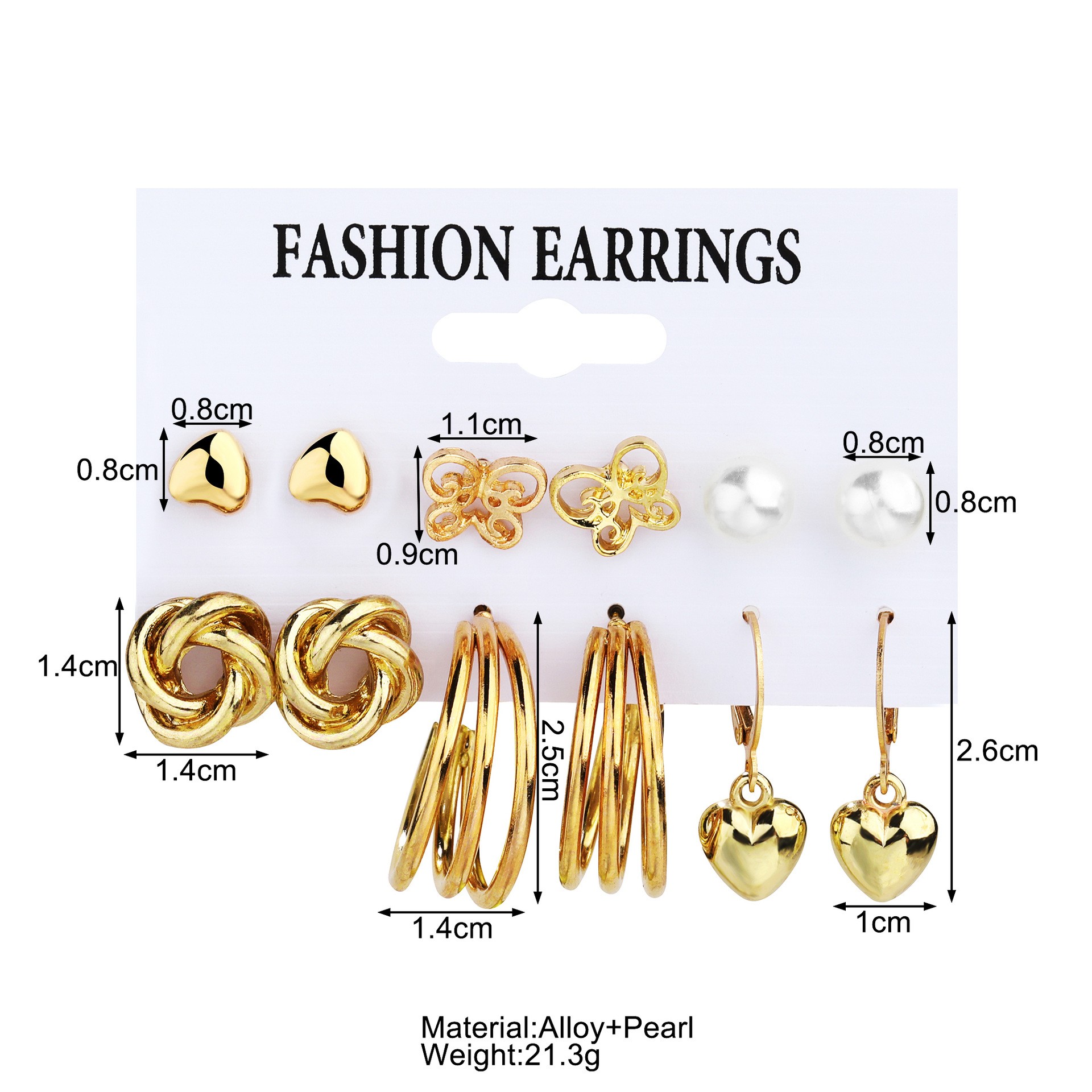 6 Pairs Retro Luxurious Classic Style Animal Heart Shape Butterfly Plating Inlay Alloy Artificial Pearls Gold Plated Silver Plated Drop Earrings Ear Studs display picture 17