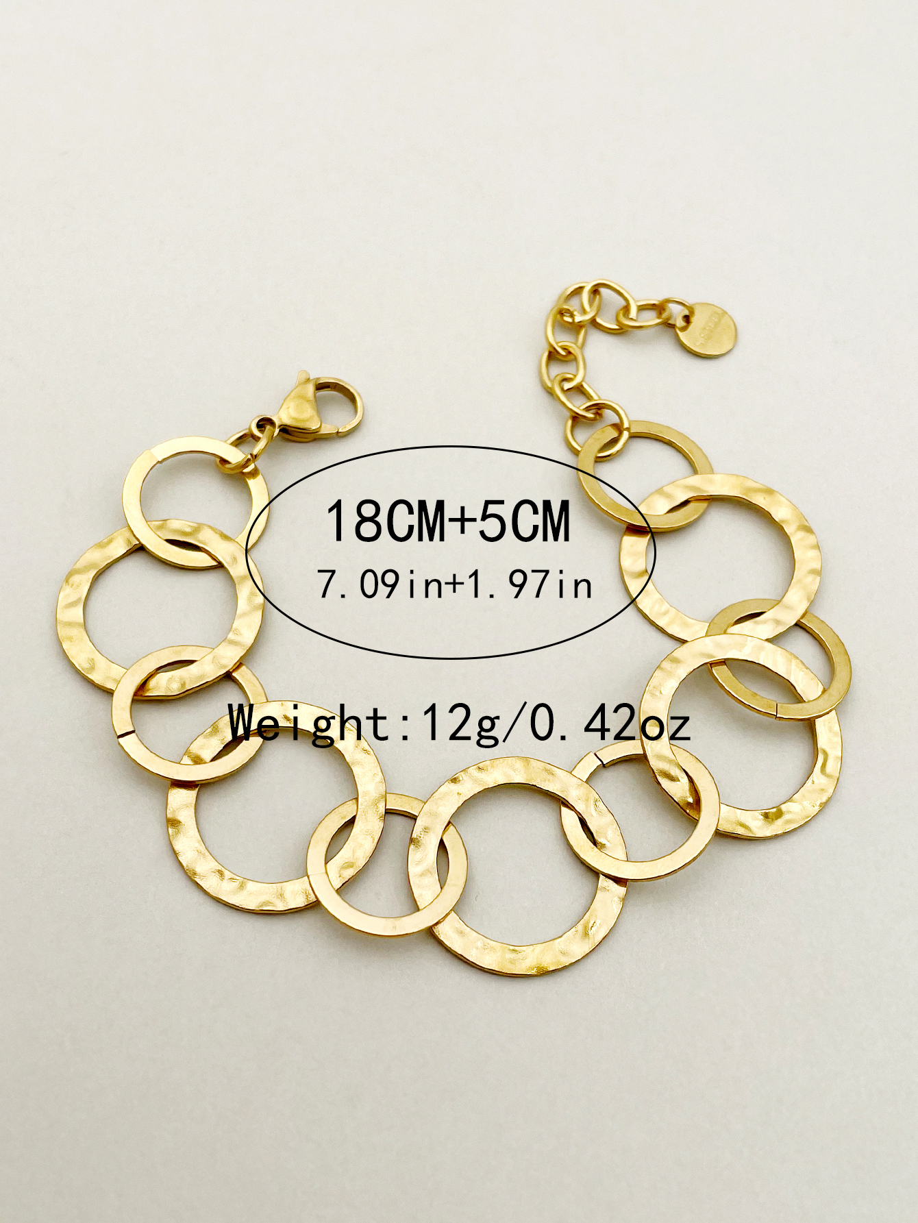 Modern Style Simple Style Round 304 Stainless Steel 14K Gold Plated Bracelets In Bulk display picture 3