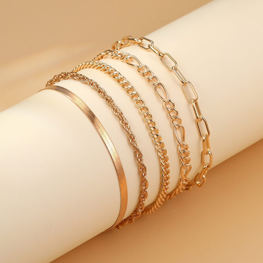 Simple Style Geometric Alloy Plating Women's Bracelets display picture 1