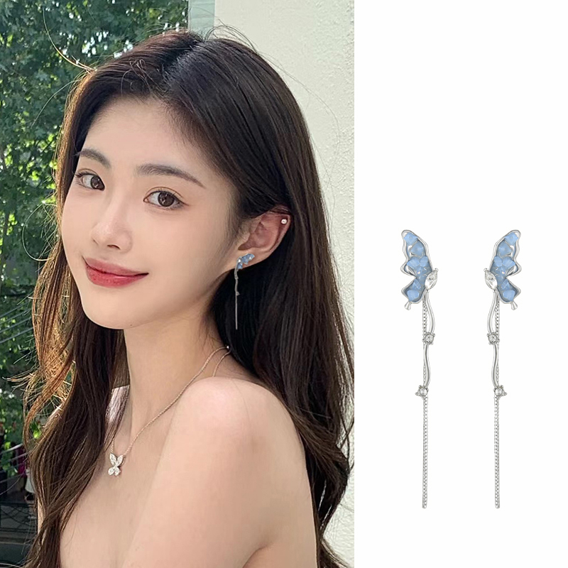 1 Pair Korean Style Butterfly Alloy Drop Earrings display picture 3