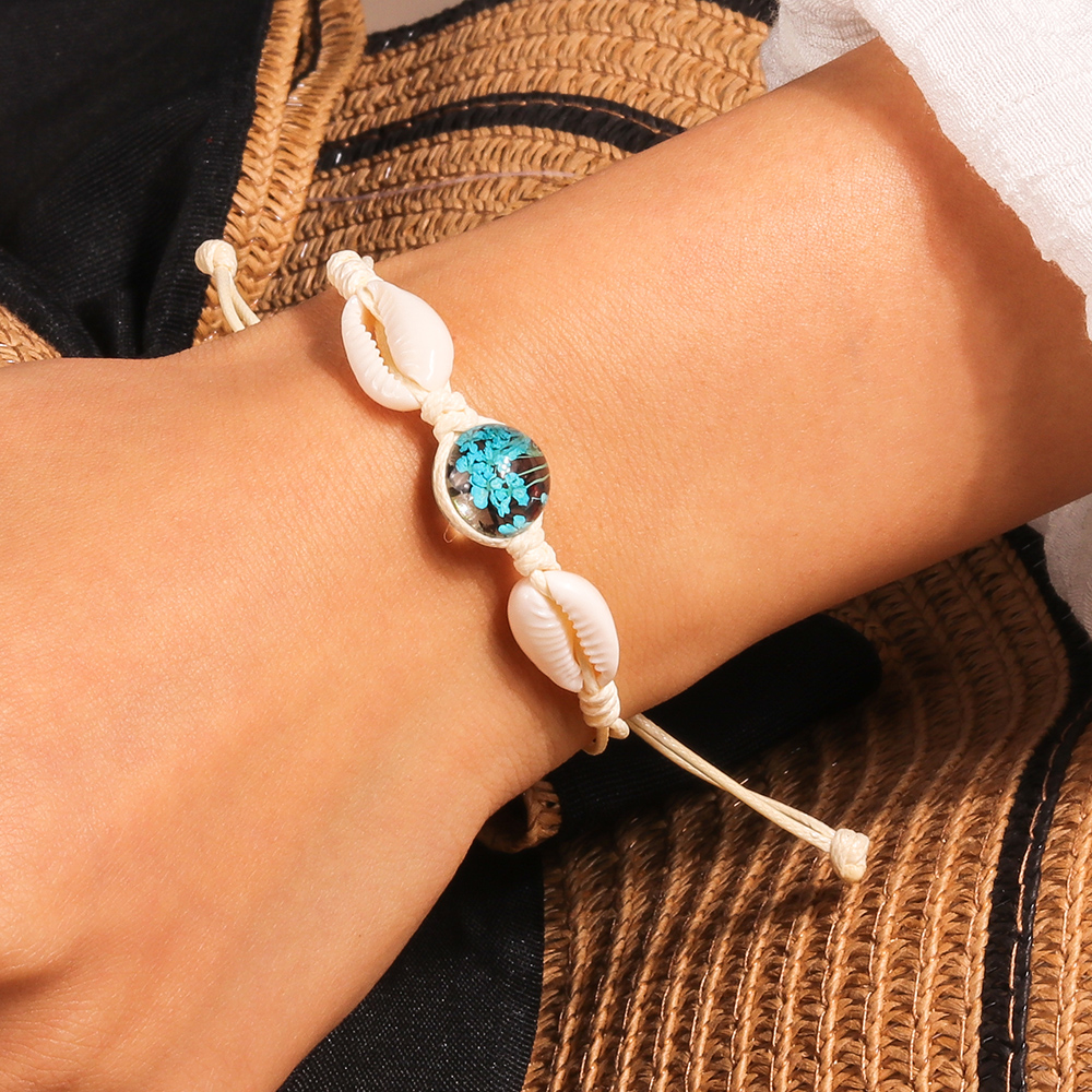 Vacation Solid Color Shell Braid Women's Bracelets display picture 8