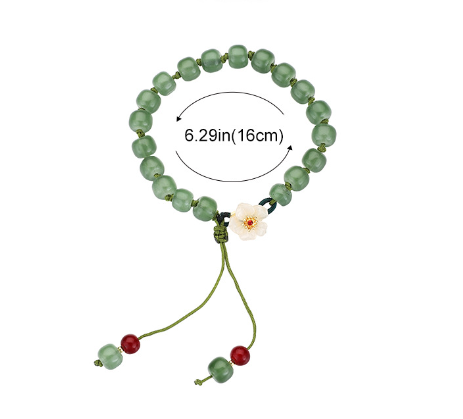 Wholesale Classical Simple Style Flower Natural Stone Beaded Inlay Rhinestones Bracelets display picture 1