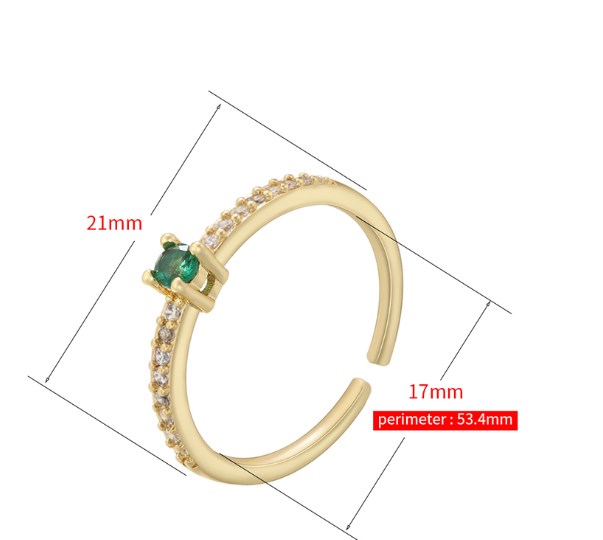 Elegant Shiny Star Heart Shape Copper Plating Inlay Zircon 18k Gold Plated Open Rings display picture 27