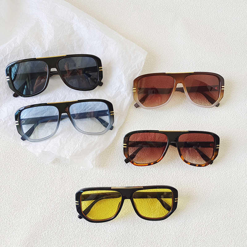 Ig Style Vacation Leopard Pc Resin Toad Glasses Full Frame Men's Sunglasses display picture 2