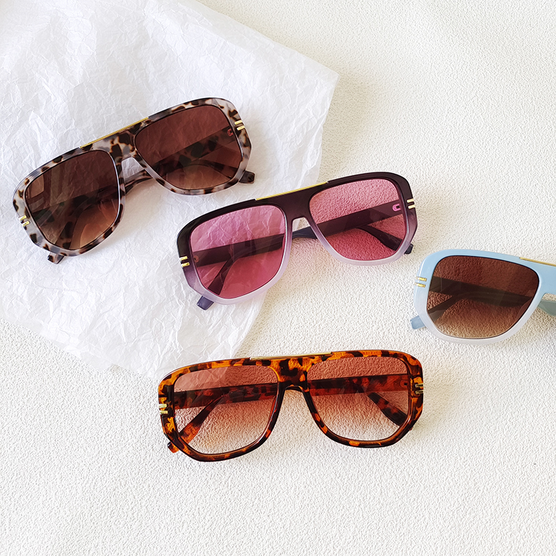 Ig Style Vacation Leopard Pc Resin Toad Glasses Full Frame Men's Sunglasses display picture 5