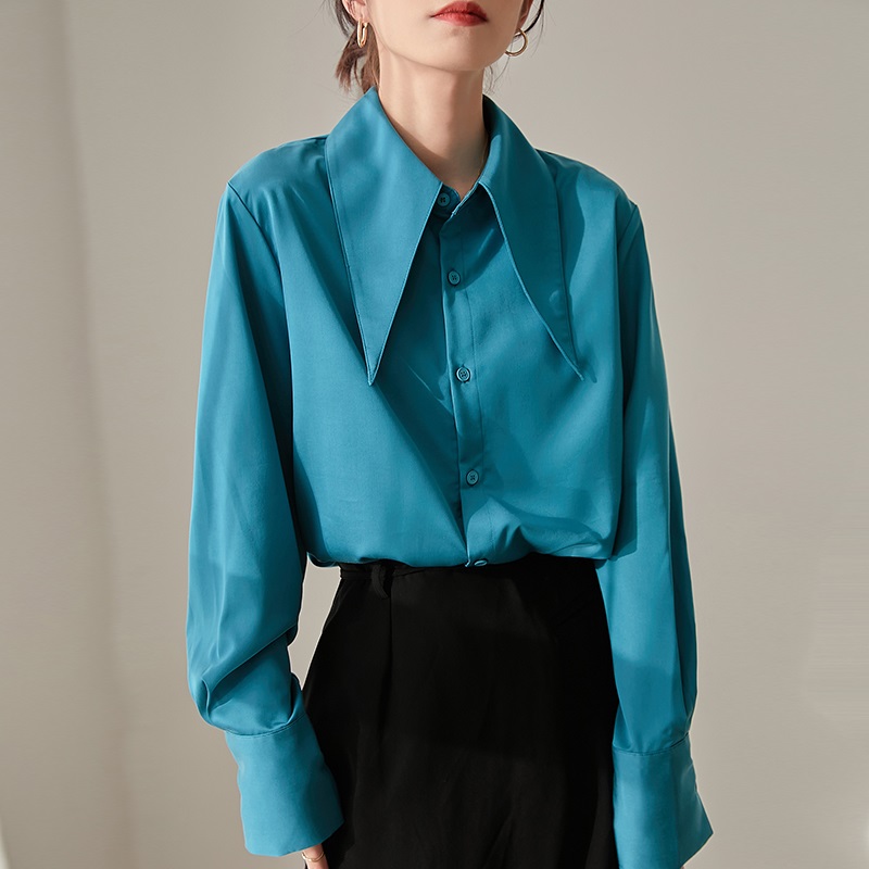 Women's Blouse Long Sleeve Blouses Button Casual Simple Style Simple Solid Color display picture 3