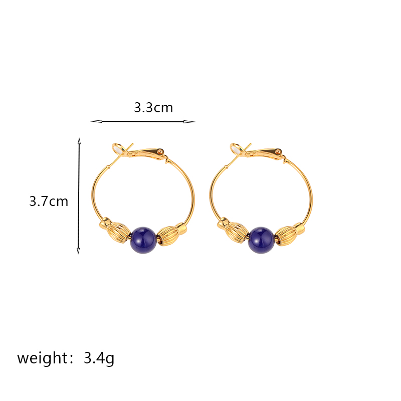 1 Pair Commute Round Plating Inlay Freshwater Pearl Copper Agate 18k Gold Plated Drop Earrings Earrings display picture 1