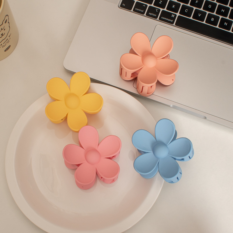 Commute Korean Style Flower Plastic Resin Spray Paint Hair Clip display picture 1