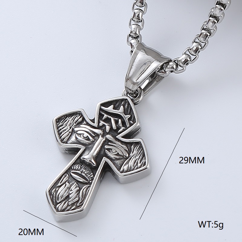 Punk Cool Style Cross 304 Stainless Steel No Inlaid Men'S Necklace Pendant display picture 7