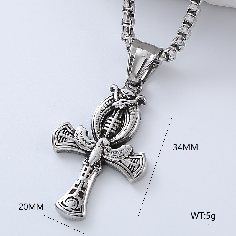 Punk Cool Style Cross 304 Stainless Steel No Inlaid Men'S Necklace Pendant display picture 2