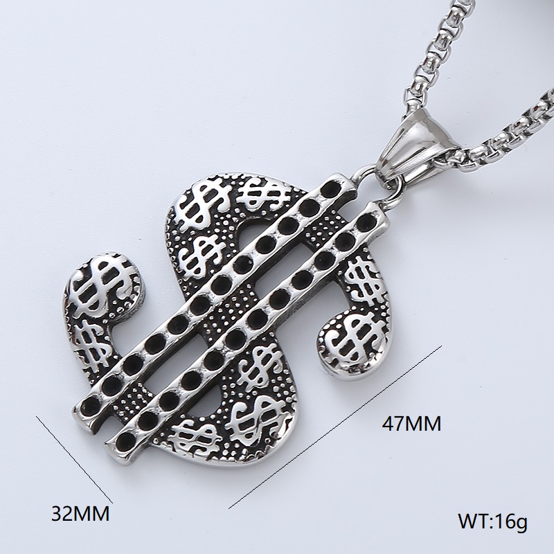 Rock Streetwear Geometric Guitar Stainless Steel Men's Pendant Necklace Necklace Pendant display picture 3