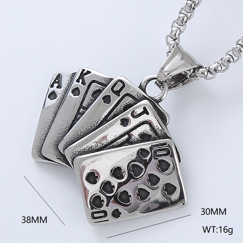 Rock Streetwear Geometric Guitar Stainless Steel Men's Pendant Necklace Necklace Pendant display picture 6