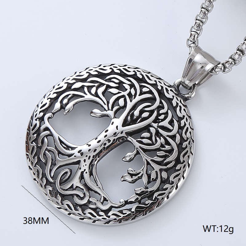 Vintage Style Punk Geometric Skull Stainless Steel Men's Pendant Necklace display picture 8