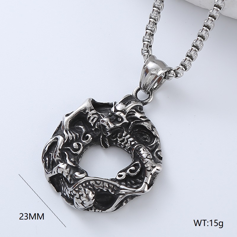 Rock Streetwear Cross Stainless Steel Men's Pendant Necklace display picture 9