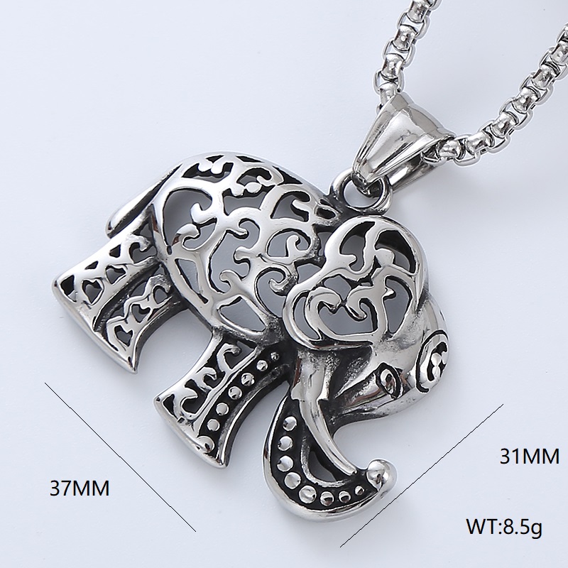 Vintage Style Punk Streetwear Moon Eagle 304 Stainless Steel No Inlaid Men'S Necklace Pendant display picture 7