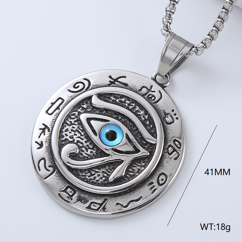 Punk Streetwear Cool Style Cross Devil'S Eye 304 Stainless Steel No Inlaid Men'S Pendant Necklace display picture 8