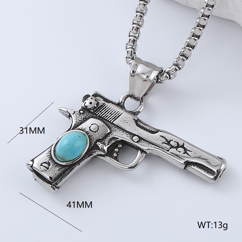 Punk Streetwear Cool Style Cross Devil'S Eye 304 Stainless Steel No Inlaid Men'S Pendant Necklace display picture 4