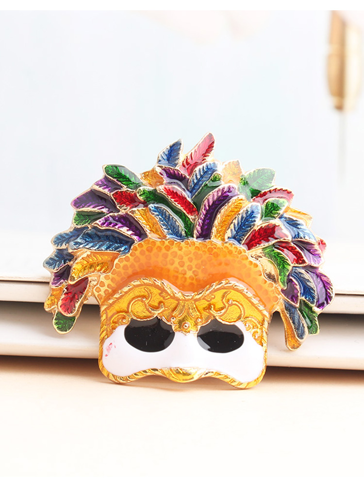 Cute Funny Mask Alloy Unisex Brooches display picture 2