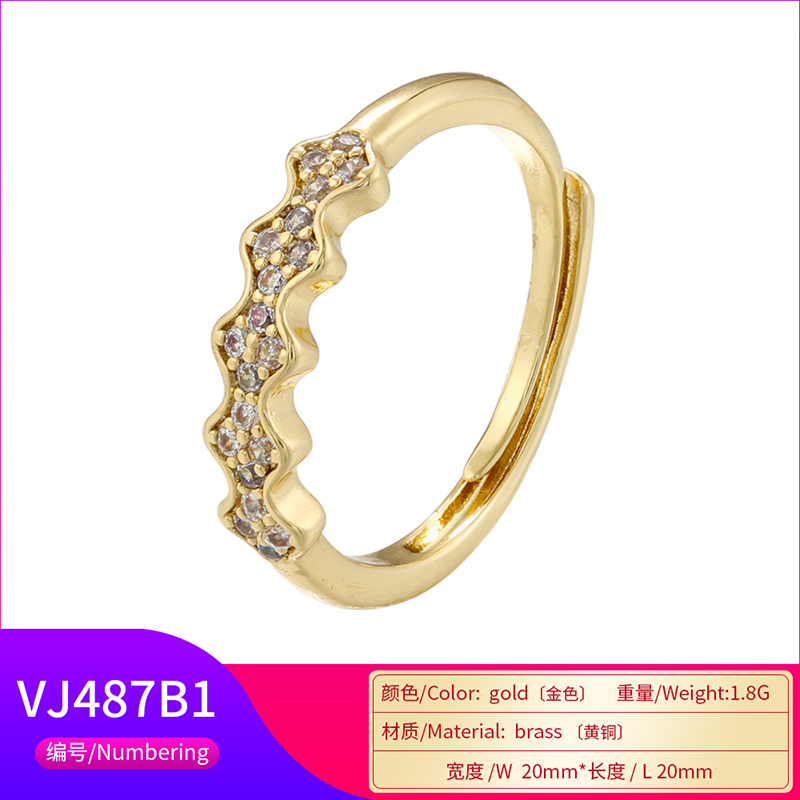 Casual Elegant Butterfly Copper Plating Inlay Zircon 18k Gold Plated Open Rings display picture 17