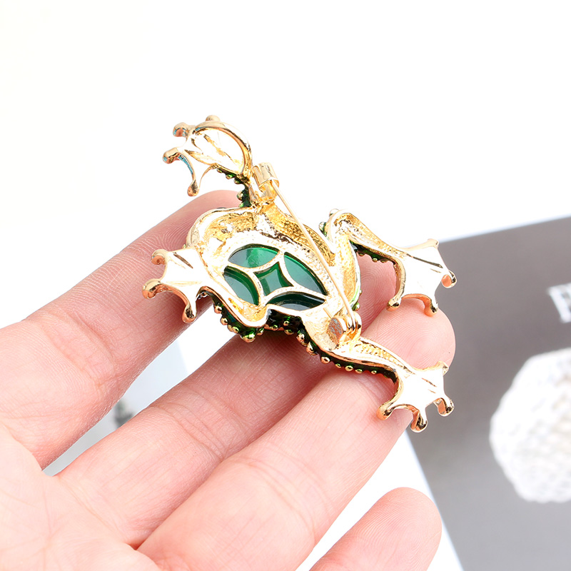 Ig Style Cartoon Style Pastoral Frog Alloy Inlay Artificial Gemstones Unisex Brooches display picture 4