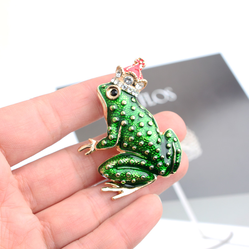 Ig Style Cartoon Style Pastoral Frog Alloy Inlay Artificial Gemstones Unisex Brooches display picture 1