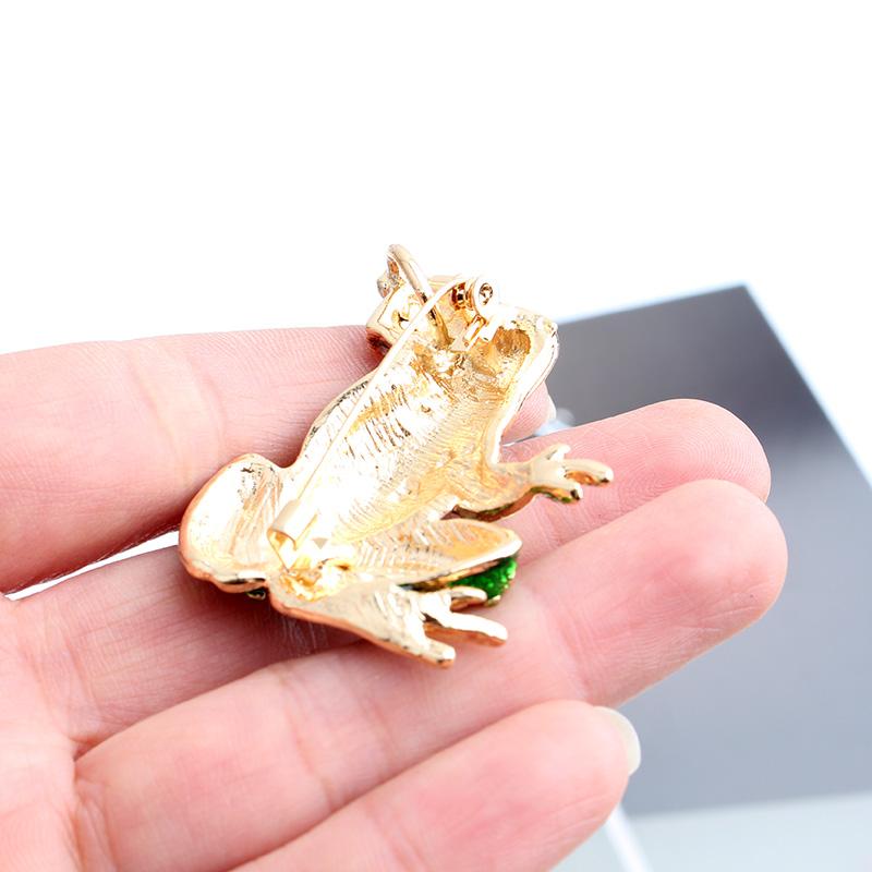 Ig Style Cartoon Style Pastoral Frog Alloy Inlay Artificial Gemstones Unisex Brooches display picture 2