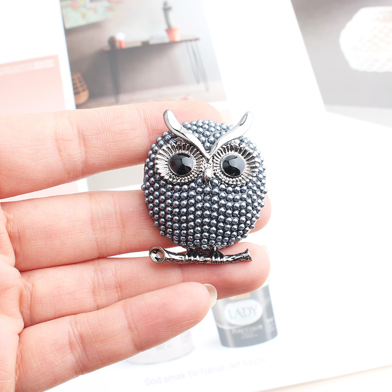 Funny Owl Alloy Inlay Alloy Unisex Brooches display picture 1