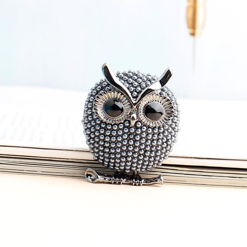 Funny Owl Alloy Inlay Alloy Unisex Brooches display picture 2