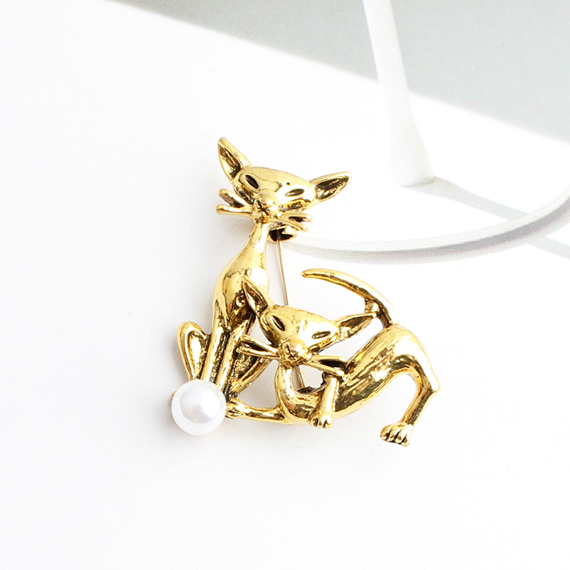 Casual Cat Imitation Pearl Alloy Unisex Brooches display picture 3