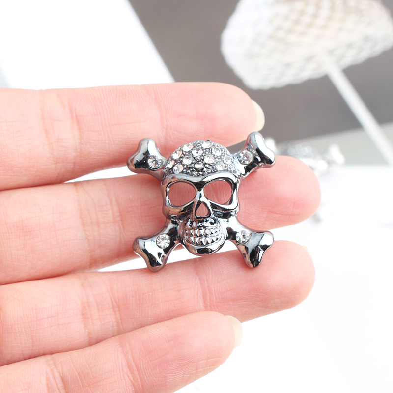 Funny Skull Alloy Inlay Alloy Men's Brooches display picture 5