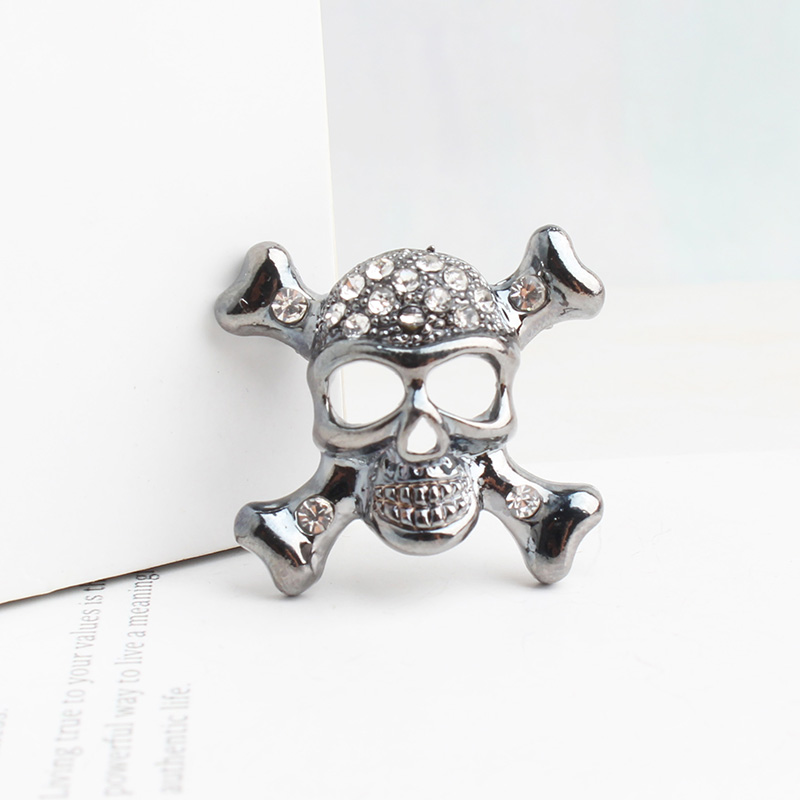 Funny Skull Alloy Inlay Alloy Men's Brooches display picture 7