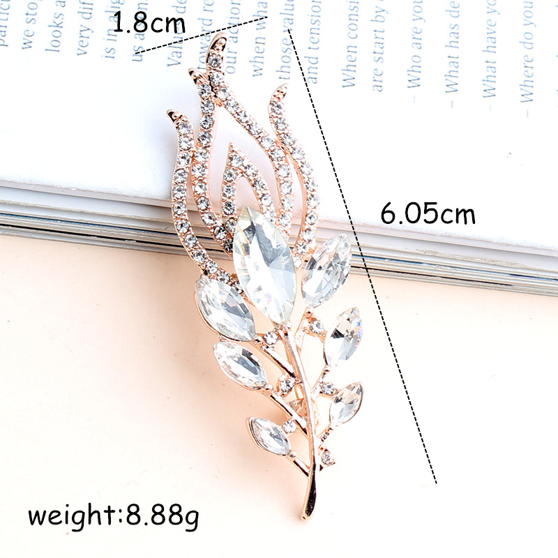 Shiny Tree Flower Alloy Inlay Zircon Women's Brooches display picture 5