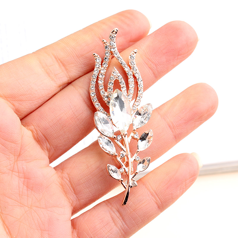 Shiny Tree Flower Alloy Inlay Zircon Women's Brooches display picture 4