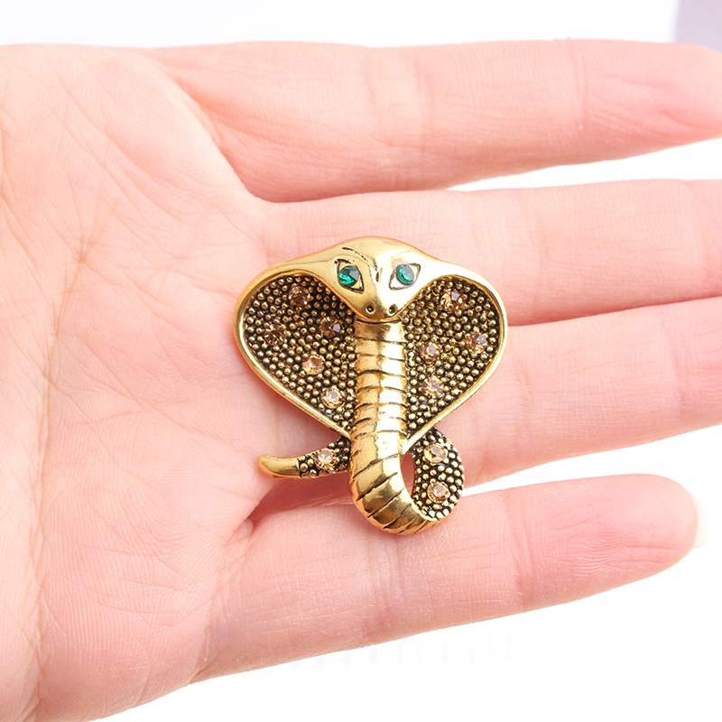 Retro Cool Style Snake Alloy Inlay Rhinestones Unisex Brooches display picture 5