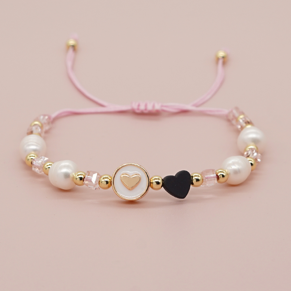Simple Style Pentagram Heart Shape Artificial Crystal Beaded Braid Women's Bracelets display picture 4
