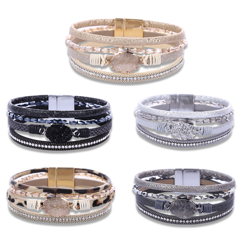 Wholesale Jewelry Commute Oval Alloy Handmade Bangle display picture 5