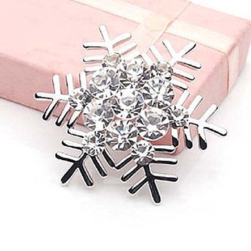 Simple Style Snowflake Alloy Rhinestone Inlay Rhinestones Women's Brooches display picture 1